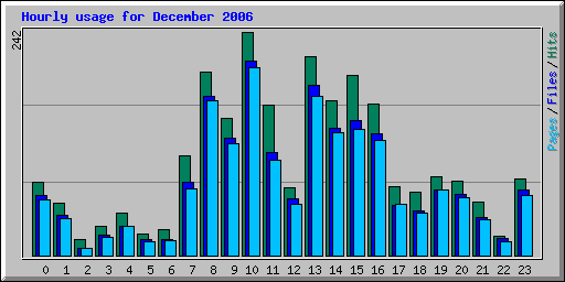 Hourly usage for December 2006