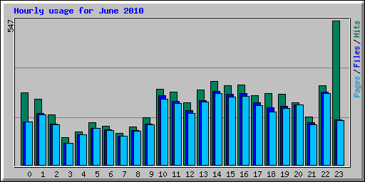 Hourly usage for June 2010